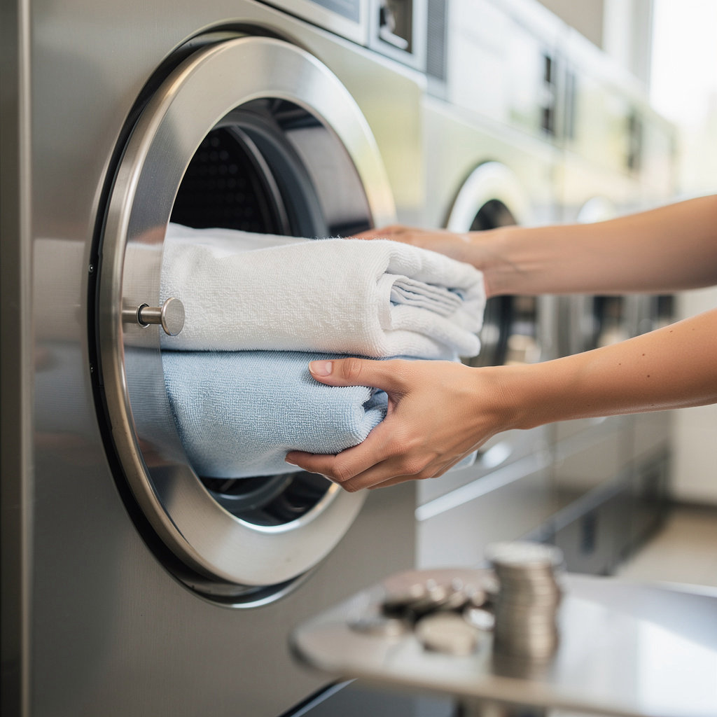 Maytag Coin Laundry's clean, modern facility with high-quality washers and dryers at 9995 Carmel Mountain Rd, San Diego